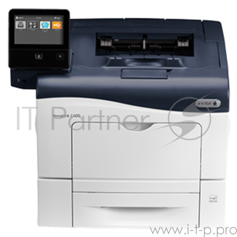 Принтер Xerox VersaLink C400N (VLC400N#) цветной лазерный A4, 35 стр/мин, 600x600 dpi, 2048 Мб, подача: 700 лист., вывод: 250 лист., Post Script, Ethernet, USB, цветной ЖК-дисплей (Channels)