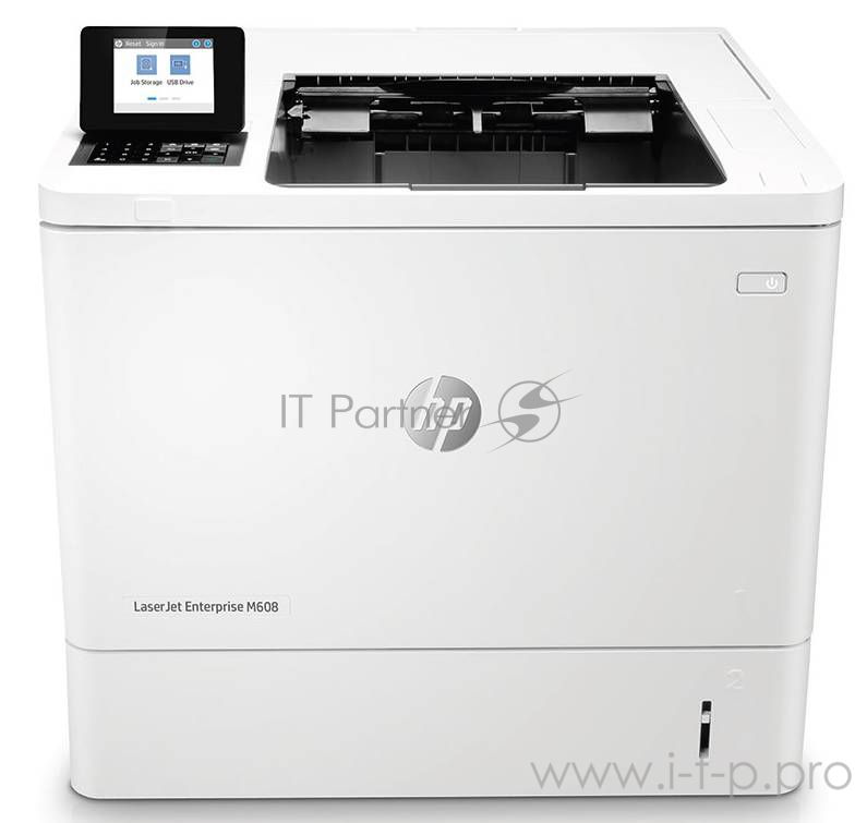 Принтер HP LaserJet Enterprise M608dn, лазерный A4, 61ppm, 1200dpi, 1Gb, 2 trays 100+550, duplex, USB/extUSBx2/GigEth, 1y warr, cartridge 11000 pages in box, (замена E6B70A)