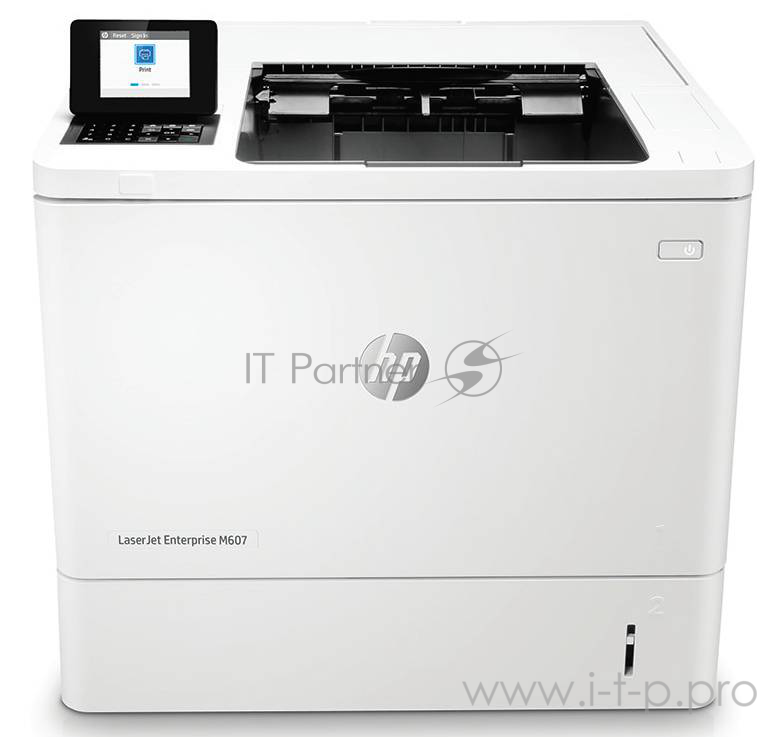 Принтер HP LaserJet Enterprise M607n (A4, 1200dpi, 52ppm, 512Mb, 2 trays 100+550, USB/extUSBx2/GigEth, 1y warr, cartridge 11000 pages in box, repl. E6B67A)