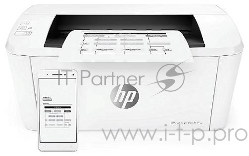 Принтер HP LaserJet Pro M15w (A4, 600dpi, 18ppm, 16Mb, 1 trays 150, USB/WiFi 802.11 b/g/n, Cartridge 500 pages & USB cable 1m in box, 1y warr.,)