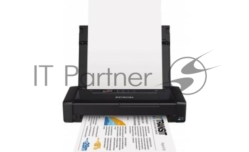 Принтер Epson WorkForce WF-100W, 4-цветный струйный, портативный, A4, 14 (11 цв) стр/мин, 5760x1440 dpi, подача: 20 лист., USB, Wi-Fi, работа от аккумулятора