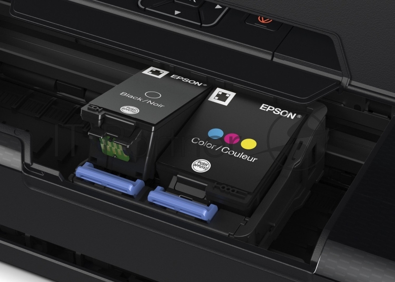 Принтер Epson WorkForce WF-100W, 4-цветный струйный, портативный, A4, 14 (11 цв) стр/мин, 5760x1440 dpi, подача: 20 лист., USB, Wi-Fi, работа от аккумулятора