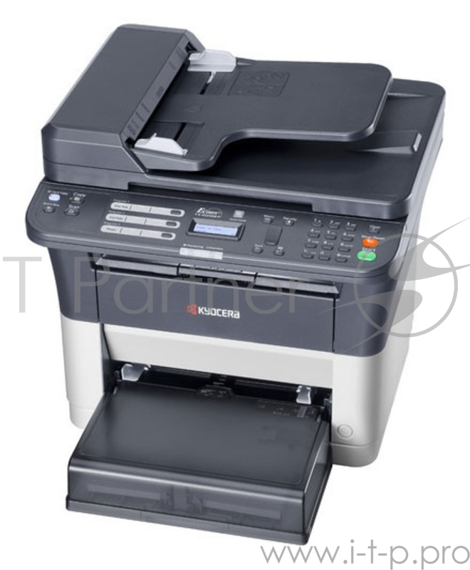 МФУ Kyocera Ecosys FS-1025MFP, лазерный принтер/сканер/копир A4, 25 стр/мин, 1200x1200 dpi, 64 Мб, ADF, дуплекс, подача: 251 лист., вывод: 100 лист., Ethernet, USB, ЖК-панель