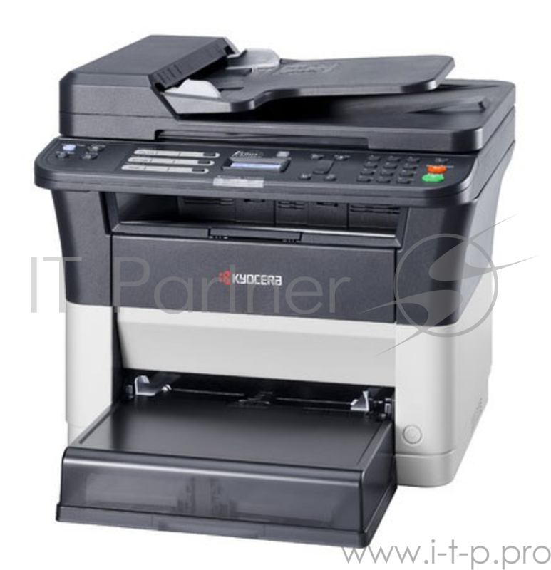 МФУ Kyocera Ecosys FS-1025MFP, лазерный принтер/сканер/копир A4, 25 стр/мин, 1200x1200 dpi, 64 Мб, ADF, дуплекс, подача: 251 лист., вывод: 100 лист., Ethernet, USB, ЖК-панель