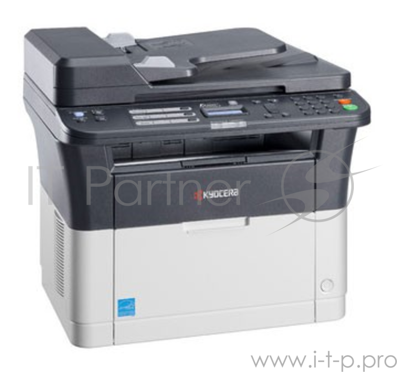 МФУ Kyocera Ecosys FS-1025MFP, лазерный принтер/сканер/копир A4, 25 стр/мин, 1200x1200 dpi, 64 Мб, ADF, дуплекс, подача: 251 лист., вывод: 100 лист., Ethernet, USB, ЖК-панель