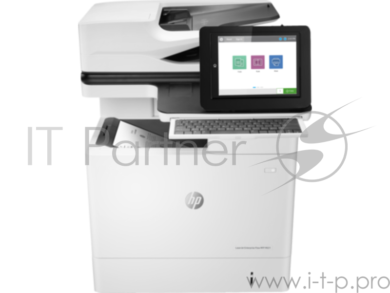 МФУ HP LaserJet Enterprise Flow MFP M631h, лазерный принтер/сканер/копир A4, 52 стр/мин, 1200x1200 dpi, 2560 Мб, 320 Гб HDD, ADF, дуплекс, подача: 650 лист., вывод: 500 лист., Post Script, Ethernet, USB, цветной ЖК-дисплей