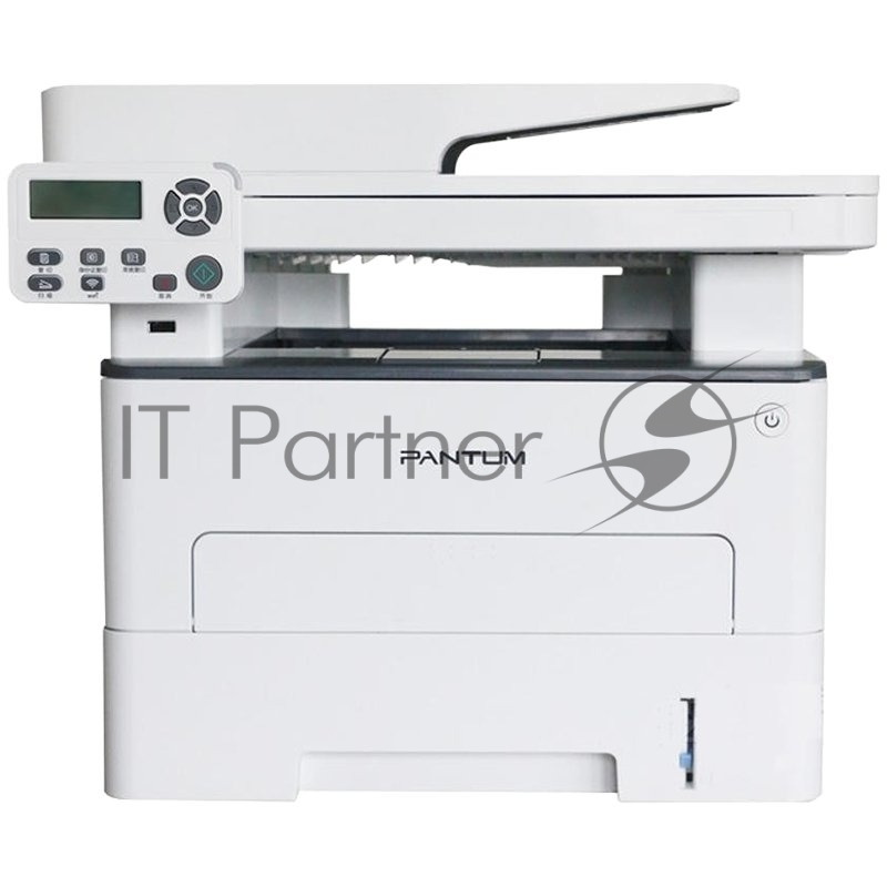 МФУ Pantum M7100DN, лазерный принтер/сканер/копир A4, 33 (35 Letter) стр/мин, 1200x600 dpi, ADF50 скан 24 (25 Letter) стр/мин, дуплекс, подача 250+1 листов, выход 150 листов, PCL5e, PCL6, PS, PDF, Ethernet, USB2.0, 2-строчный ЖК-дисплей, Linux (max 6