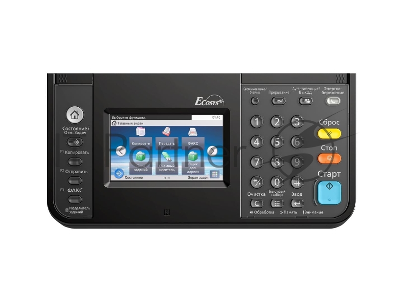 МФУ Kyocera Ecosys M4125idn (1102P23NL0), лазерный принтер/сканер/копир A3, 25 (12 A3) стр/мин, 1200x1200 dpi, 1024 Мб, RADF50, дуплекс, подача: 600 лист., вывод: 300 лист., Post Script, Ethernet, USB, картридер, цветной ЖК-дисплей (Старт.к-ж 3000 ст