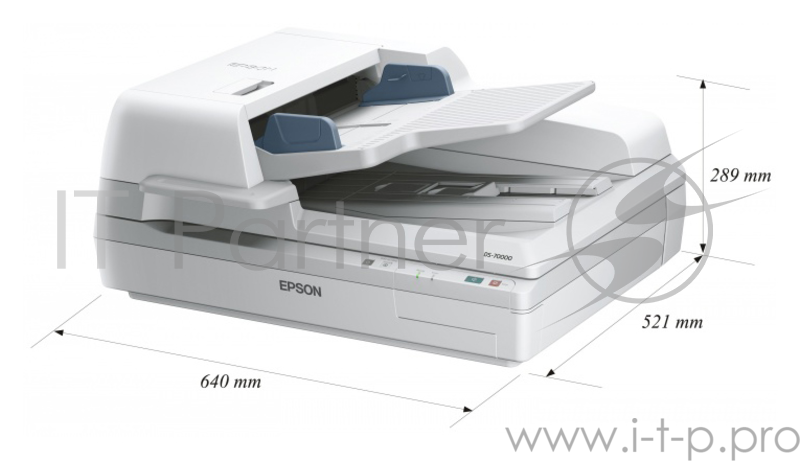 Сканер EPSON WorkForce DS-70000 (B11B204331) планшетный, A3, CCD, 600x600 dpi, устройство автоподачи, USB 2.0