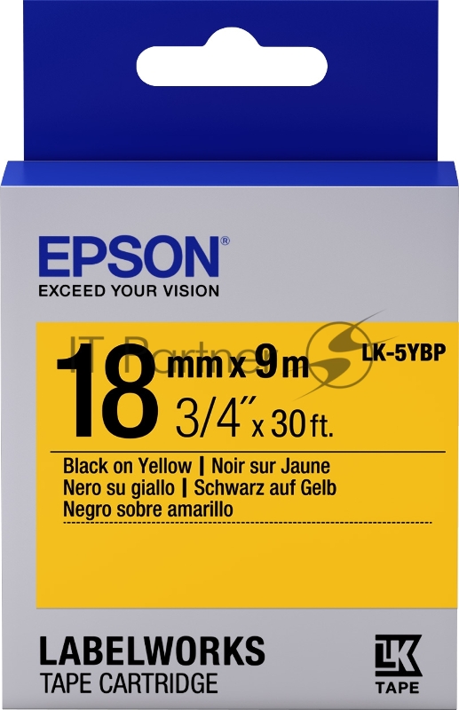 Термотрансферная лента Epson Tape LK5YBP Pastel Blk/Yell 18/9