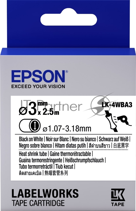 Лента Tape - LK4WBA3 HST Blk/Wht d3/2.5