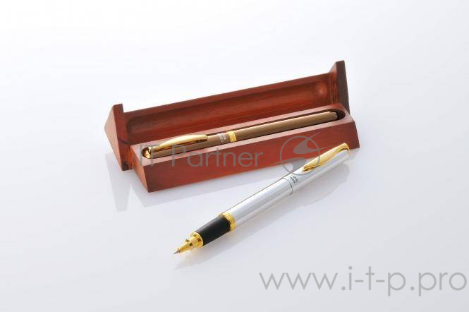 Ручка керамическая Kyocera, Ceramic ball-point pen KB-20WNSL silver in wooden box