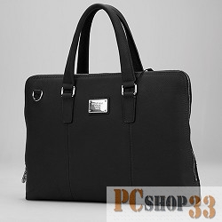 Сумка для ноутбука Сумка Continent CL-105 Black натуральная кожа, черная, до 15,6