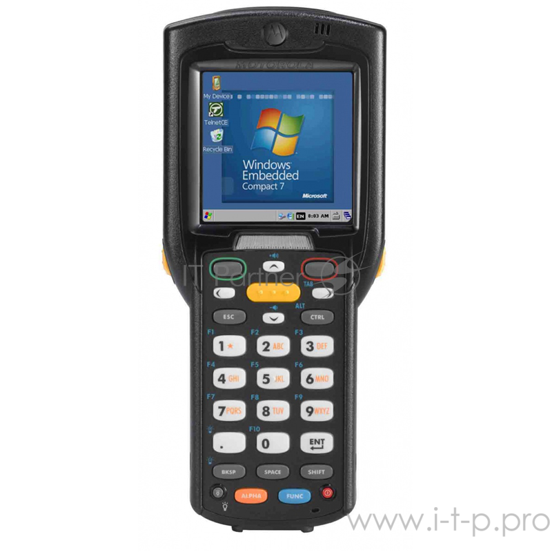 Терминал сбора данных MC3200 2D Win 802.11 a/b/g/n, Bluetooth, Full Audio, Gun, 2D SE4750, Color-touch display, 28 Key, High Capacity Battery, CE 7.x Pro, 512MB RAM/2GB ROM, English, World Wide