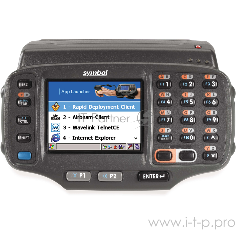 Терминал сбора данных WT41 CE7 OS Wearable terminal has non touch display and double tap keypad. 512/2G memory, a/b/g/n radio, CE7 OS and extended battery. Please order mounting softgoods & scanners separately. Works with all Wearable accessories.