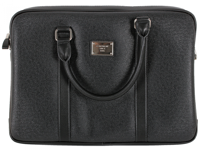 Сумка для ноутбука Сумка Continent CM-122 Black {полиэстр/эко кожа, черная 15.6