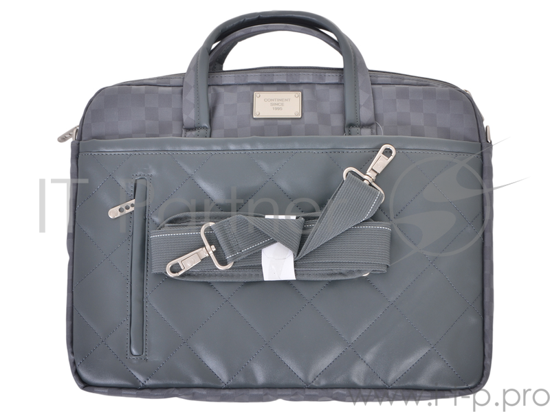 Сумка для ноутбука Сумка Continent CC-036 Grey {15,6-16'', серый, полиэстр/эко кожа}
