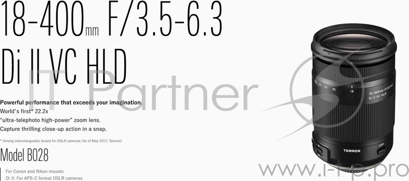 Объектив Tamron Объектив 18-400mm F/3.5-6.3 Di II VC HLD для Nikon