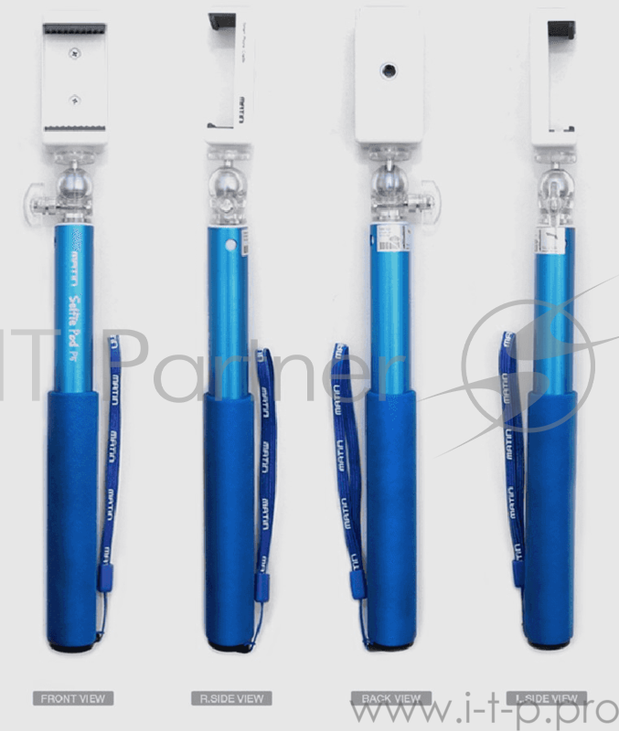 Монопод Matin SELFIE POD - P5 / GREEN, монопод для селфи, поликарбонатное верхнее крепление, зеленый