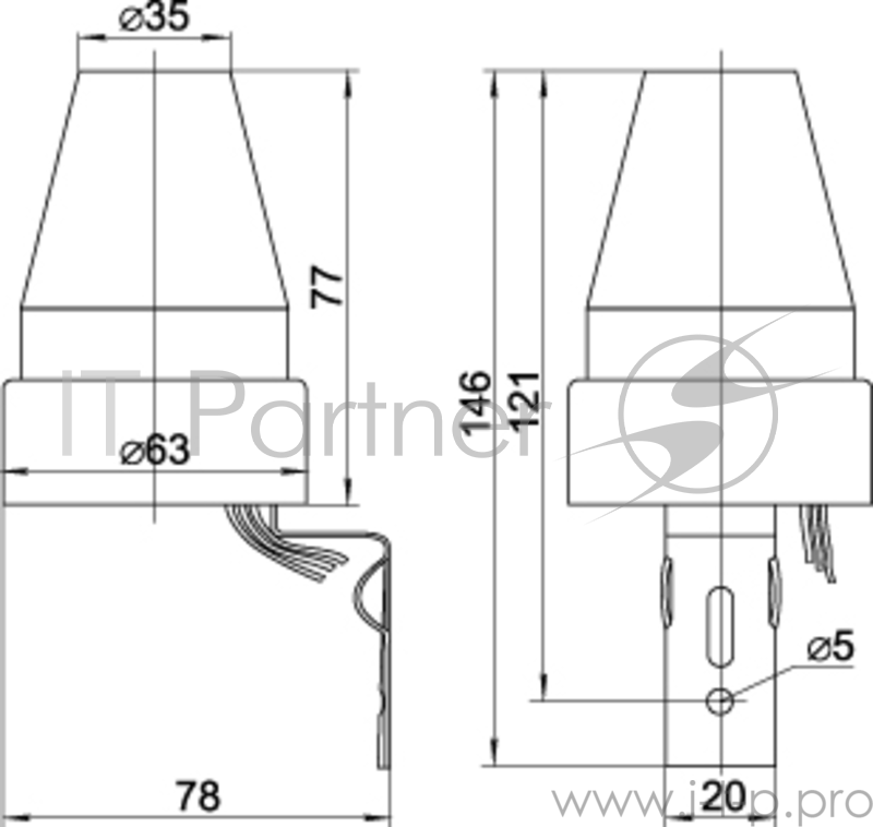 Фотореле ИЭК ФР 601 серый, 2200 Вт