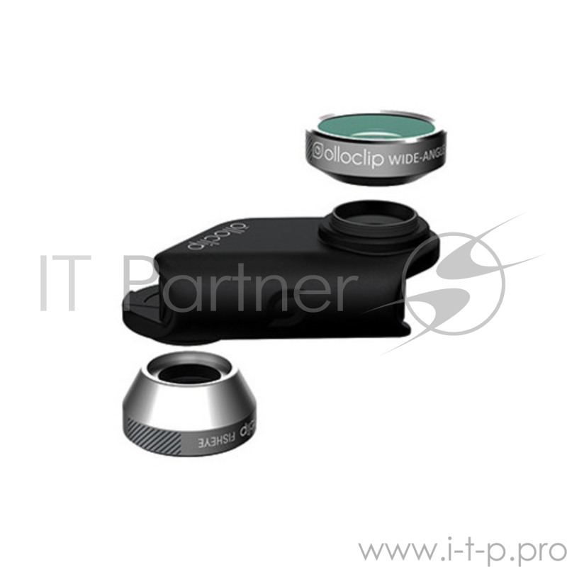 Объектив Olloclip 4-in-1 для iPhone 6/6s/6/6s Plus. Цвет: линза серебряный, крепление черный.
