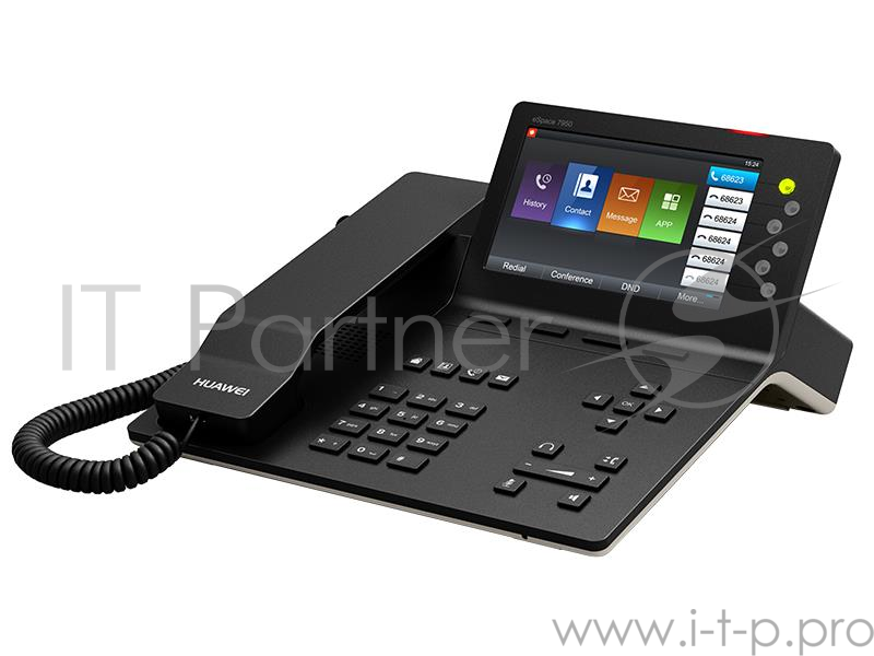 Проводной телефон Huawei eSpace7950,5 inch LCD Screen,POE, USB,2 GE port, Programmble,Wired Handset,Network Cable with UL,100-240V,50/60Hz,Simple Chinese&English