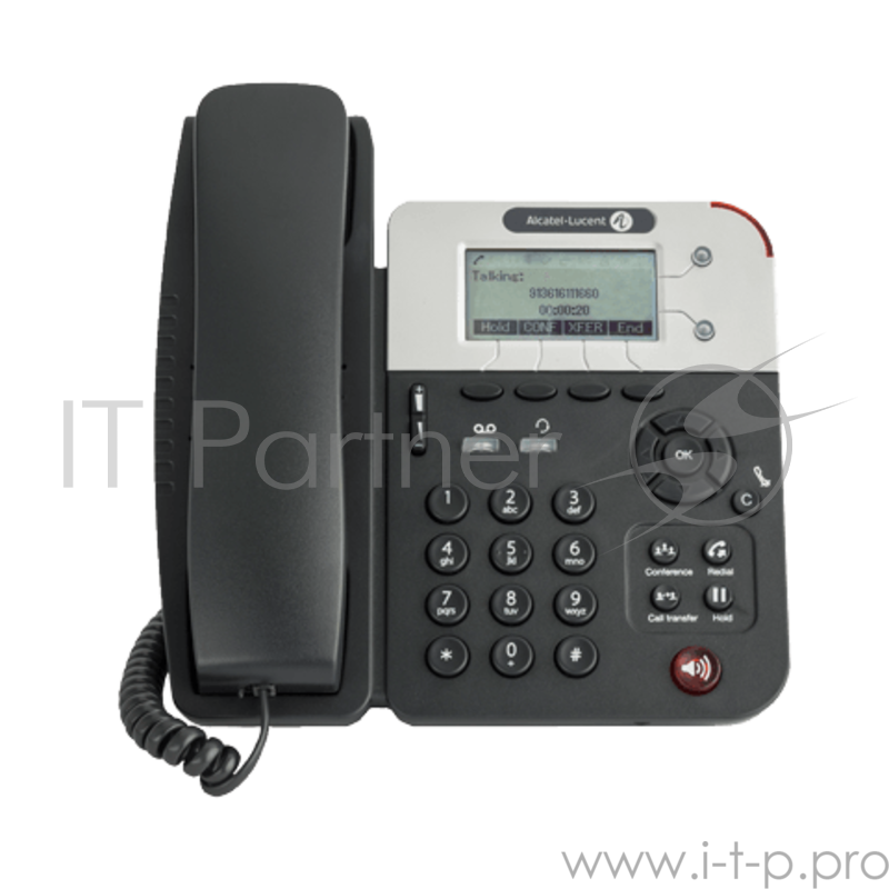 Телефон Alcatel-Lucent RT Телефонный аппарат 8001 Deskphone - Entry-level SIP phone with high quality audio, 2 SIP accounts, 2 Fast Ethernet ports, POE or power supply connector, audio controls key, 3,5mm/RJ9 Headset connections, 4 programmable keys,