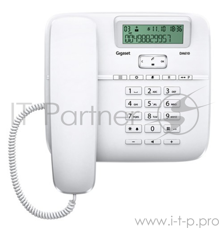 Телефон Gigaset DA610 (IM) WHITE. Телефон проводной (белый)