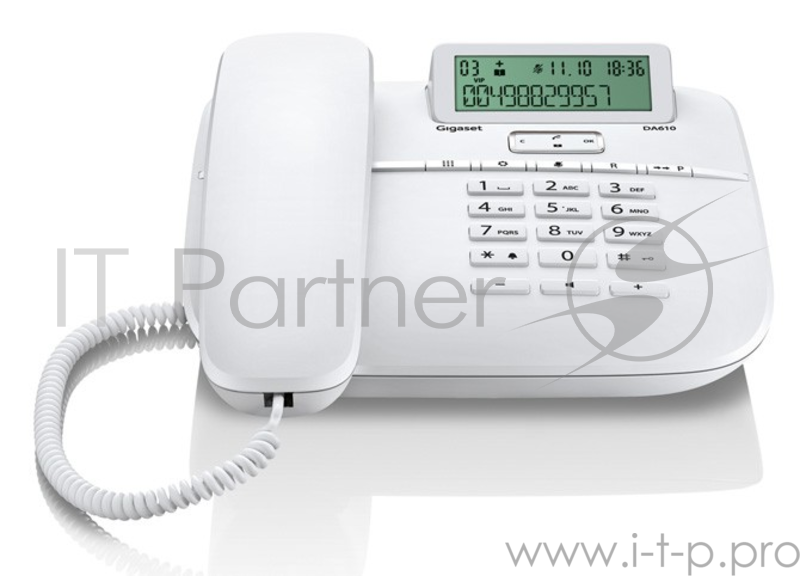 Телефон Gigaset DA610 (IM) WHITE. Телефон проводной (белый)