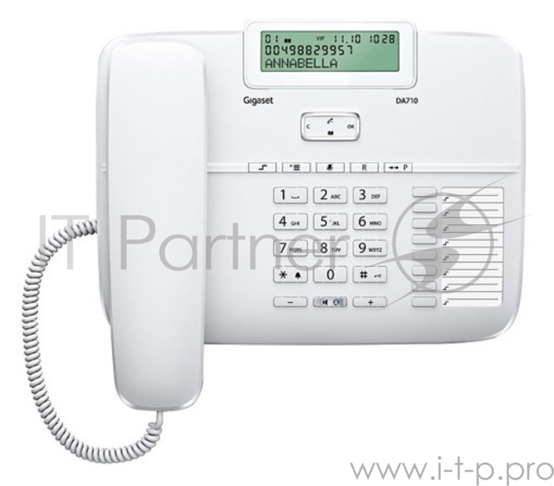 Телефон Gigaset DA710 (IM) White. Телефон проводной (белый)