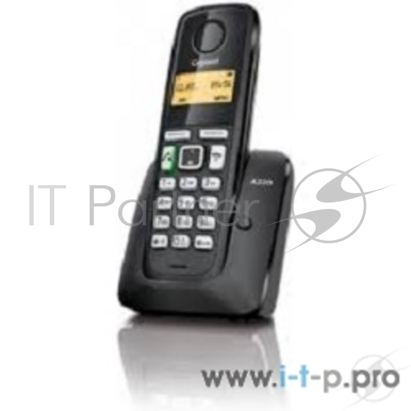 Телефон Gigaset A220A < Black > (трубка с ЖК диспл., База) стандарт-DECT(автоответчик) Т