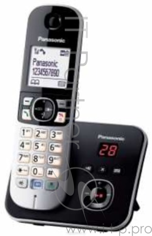 Телефон Panasonic KX-TG6821RUM (серебристый металлик) {Беспроводной DECT,автоответчик,определитель номера,телефонный справочник 120 зап.}