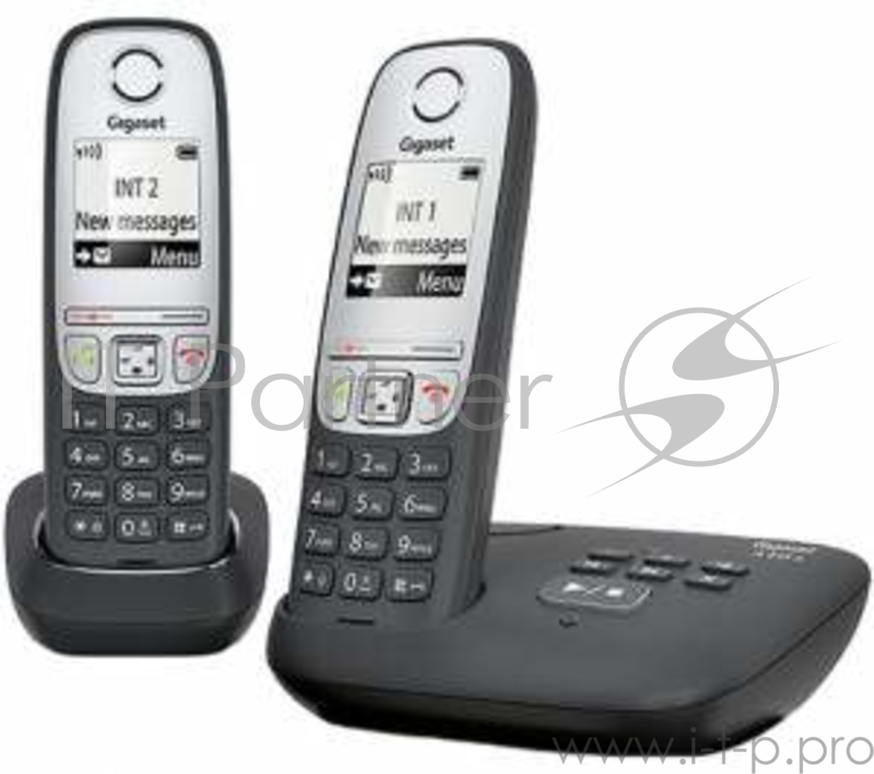 Р/Телефон Dect Gigaset A415A Duo черный (труб. в компл.:2шт) автооветчик АОН