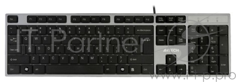 Клавиатура A4 KD-300 серый/черный USB slim