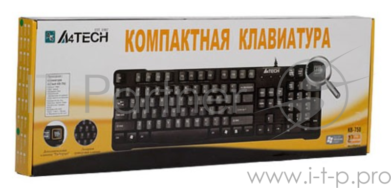 Клавиатура A4 KR-750 черный USB