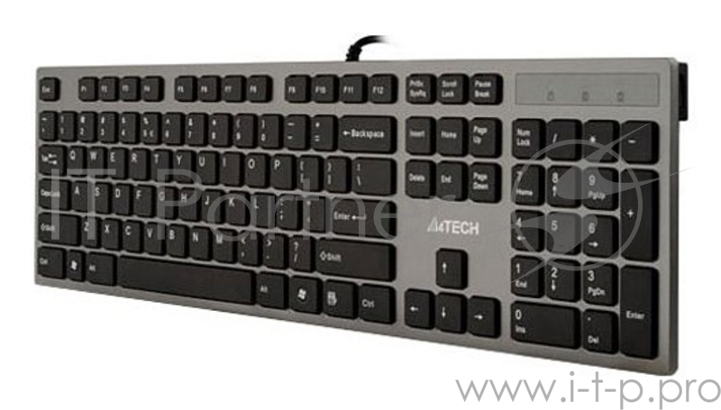 Клавиатура A4 KV-300H серый/черный USB slim