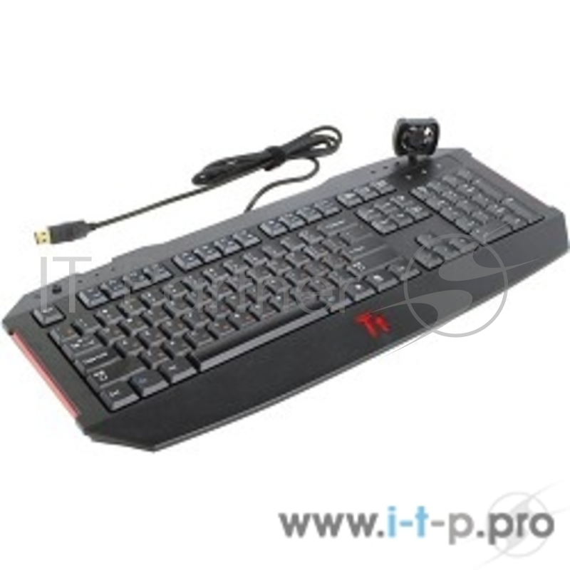 Клавиатуры, мыши Keyboard Tt eSPORTS Challenger Black KB-CHL002RU {мембрана, с вентилятором}
