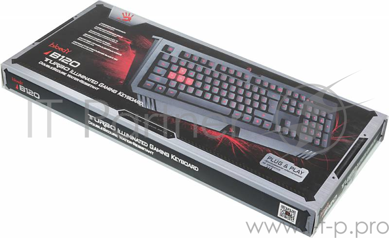 Клавиатура Keyboard A4Tech Bloody B120 Black USB