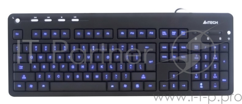 Клавиатура Keyboard A4Tech KD-126-2 USB (Черный + белая подсветка)