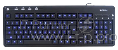 Клавиатура Keyboard A4Tech KD-126-1 USB (Черный + син. подсветка)
