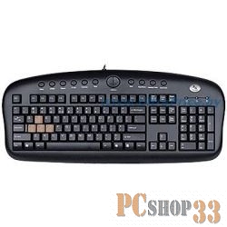 Клавиатура Keyboard A4Tech KB-28G, (черный) PS/2, провод. игровая многофункц. кл-ра
