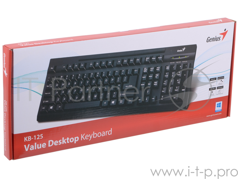 Клавиатура проводная Keyboard Genius KB-125 Black / USB