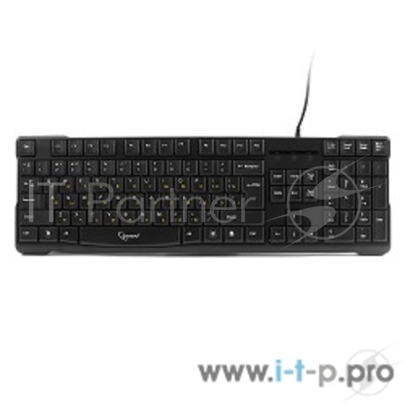 Клавиатура Gembird KB-8352U-BL, черный, USB, 105 клавиши