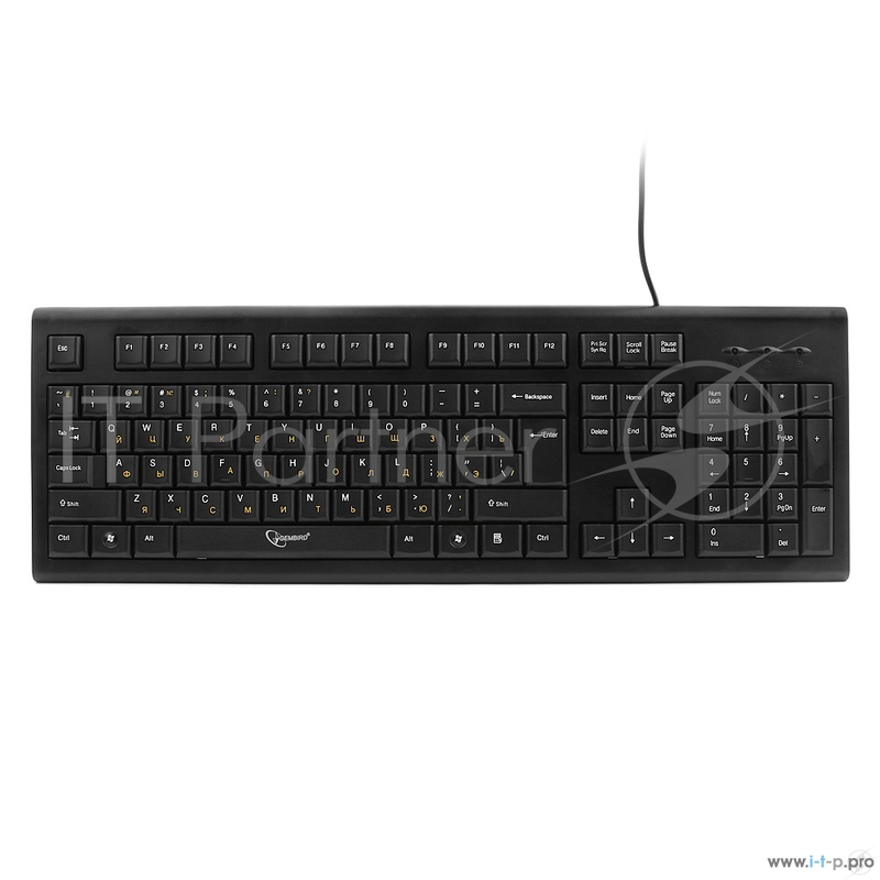 Клавиатура Gembird KB-8353U-BL, черный, USB, 105 клавиши