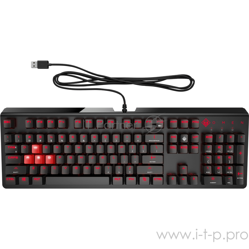 Клавиатура HP OMEN 1100 черный/красный USB