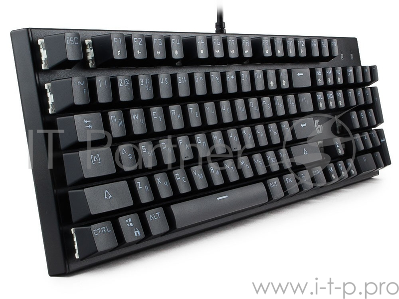 Клавиатура механ Gembird KB-G550L, USB, черн, переключатели Outemu Blue, 104 клавиши, подсветка 6 цветов 20 режимов, FN, кабель тканевый 1.8м