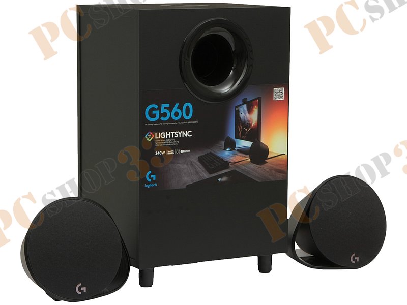 Акустическая система 2.1 Logitech G560 LIGHTSYNC, сабвуфер 60Вт, сателлиты 2x30Вт, черный