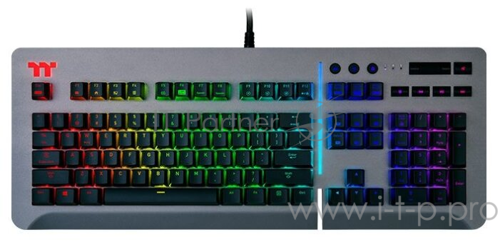 Thermaltake Клавиатура игровая Tt eSPORTS LEVEL 20 Silver.