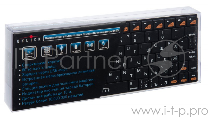 Клавиатура Oklick 840S Wireless Bluetooth Keyboard