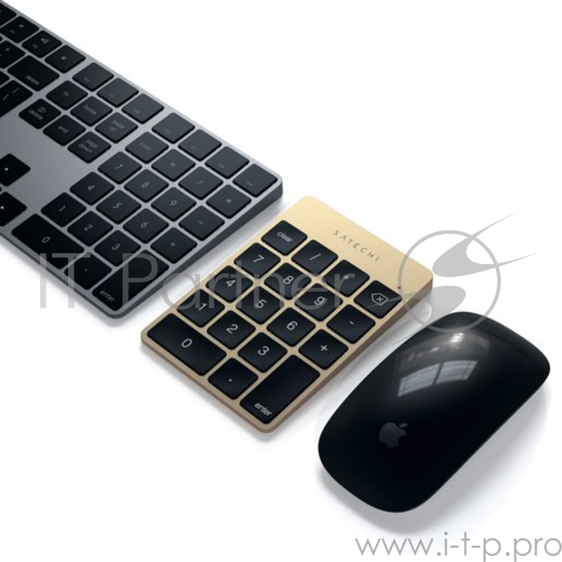 Беспроводной цифровой блок клавиатуры Satechi Aluminum Slim Keypad Numpad. Цвет золотой.